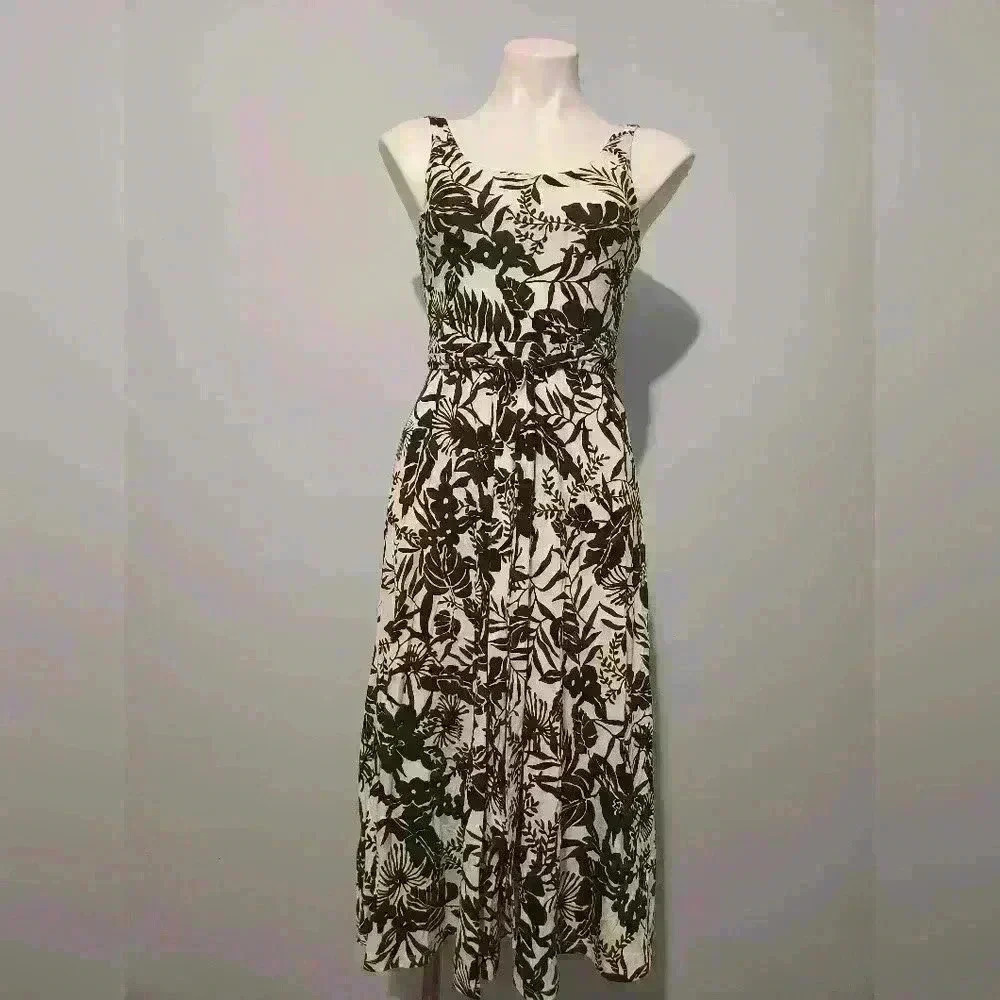 Loft black and white dress